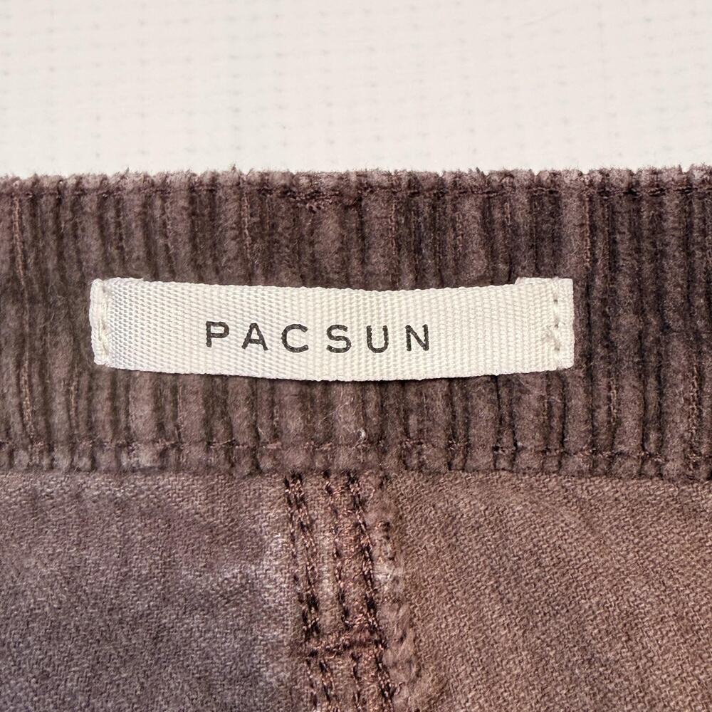 PacSun Pants Juniors 26 Brown 90s BF Carpenter Corduroy Straight Leg Relaxed - Picture 8 of 12